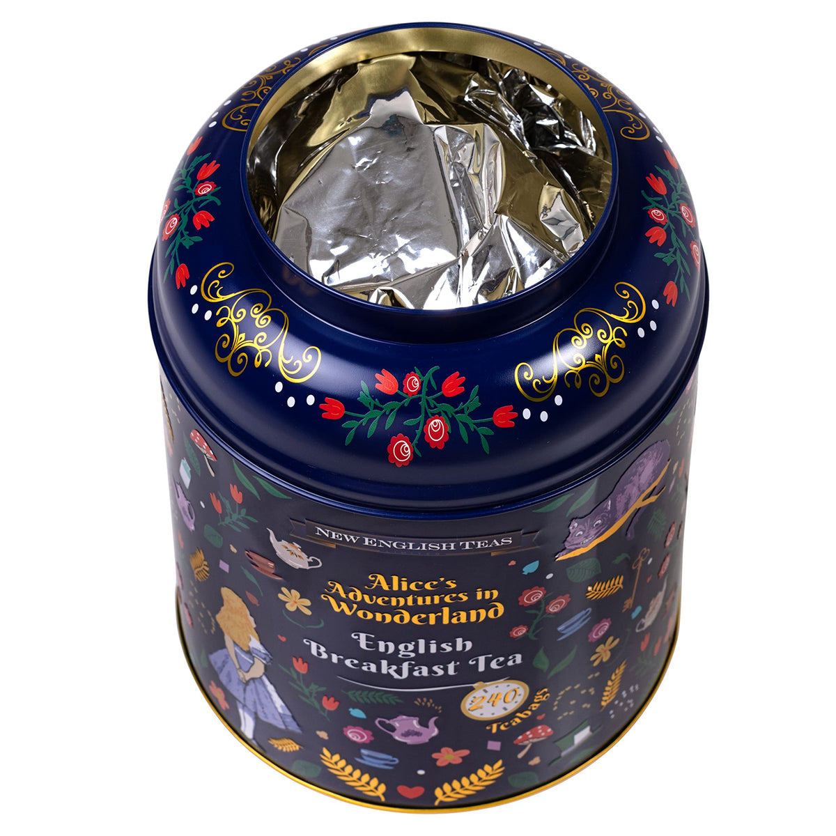 New English Teas Alice in Wonderland Victorian Tea Tin - 240 English Breakfast Tea Bags 5