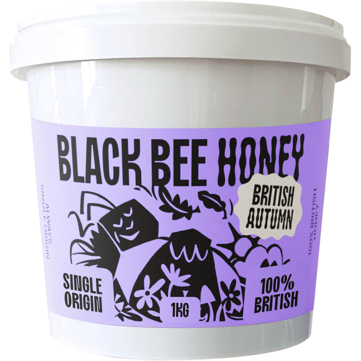 Black Bee Honey Pure British Autumn Honey - 1 Kg | Unpasteurised | Single Origin