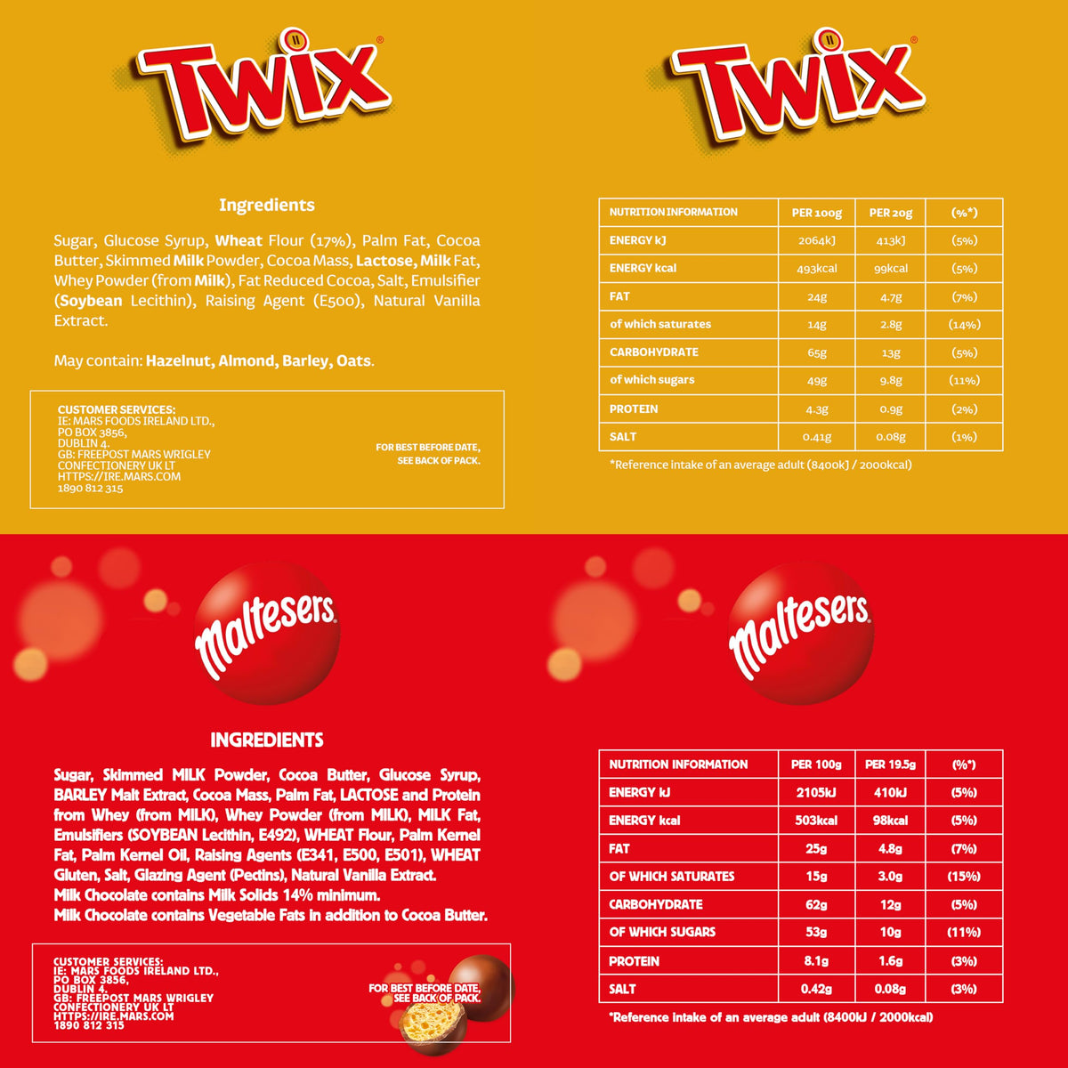 Mars Variety Pack - 30 Fun Size Chocolate & Sweet Bags | 540g 14
