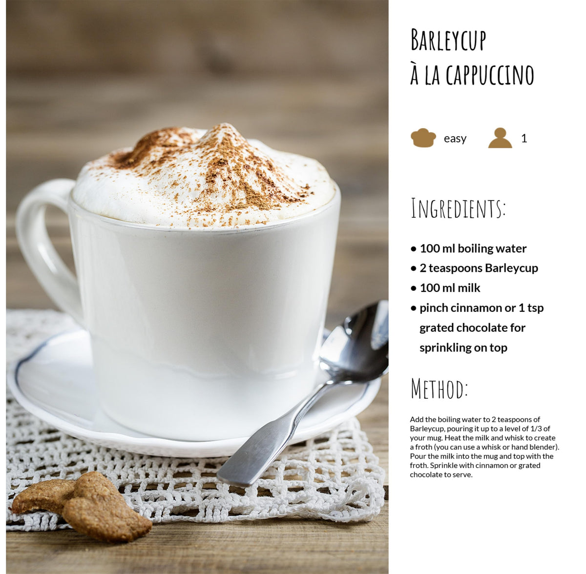Barleycup Instant Grain Beverage - Caffeine-Free Coffee Alternative with Calcium & Vitamins, 100g 3