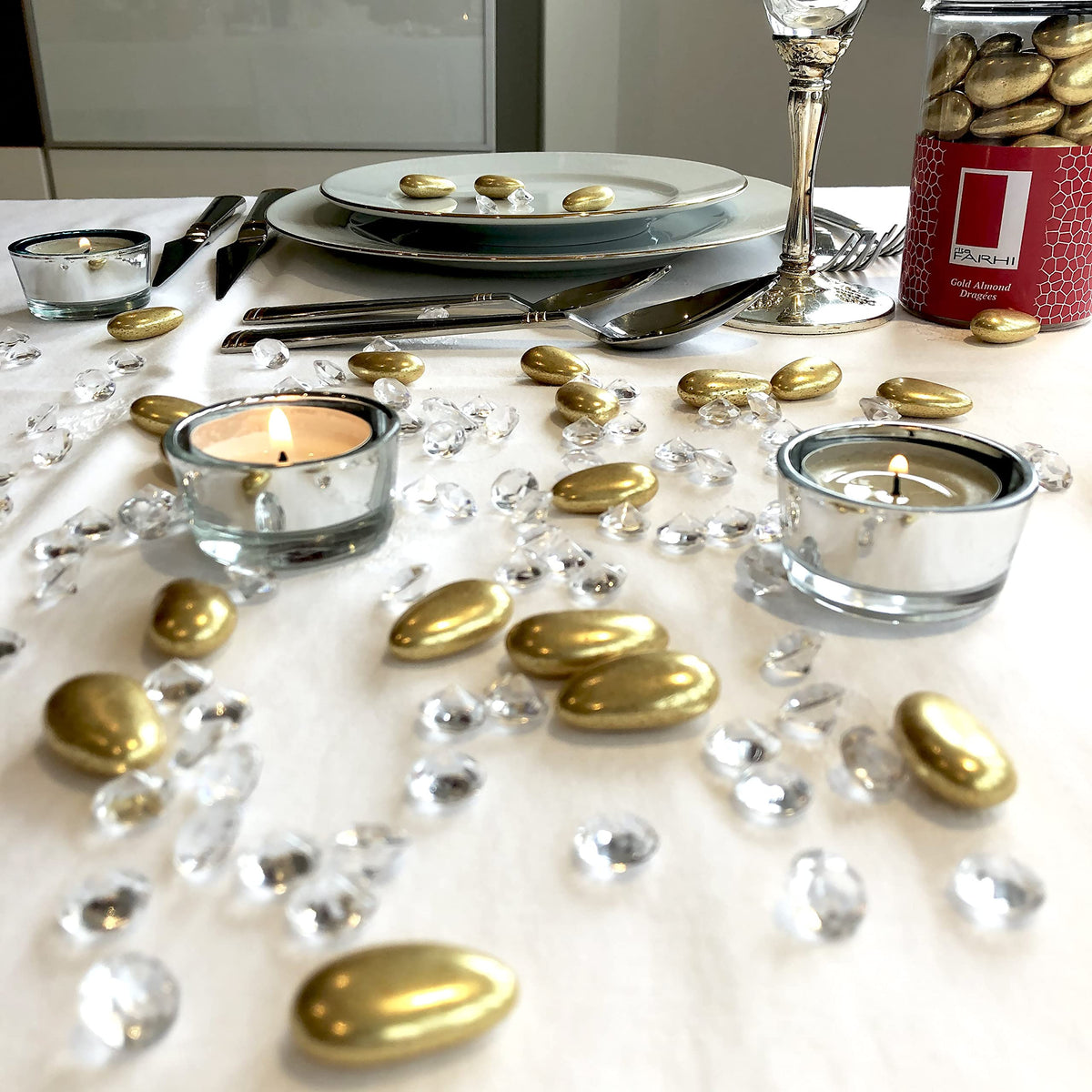 Rita Farhi Gold Sugared Almond Dragees - 370g Gift Jar 4