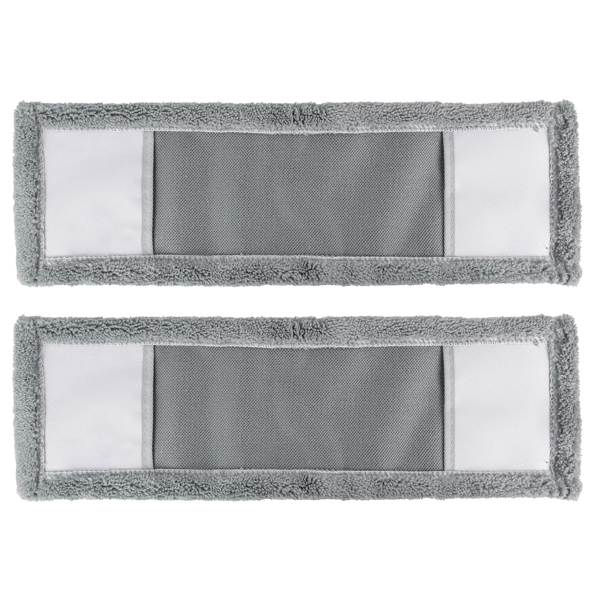 JVL Microfibre Mop Replacement Pads - Pack of 2 | Machine Washable | Grey 1