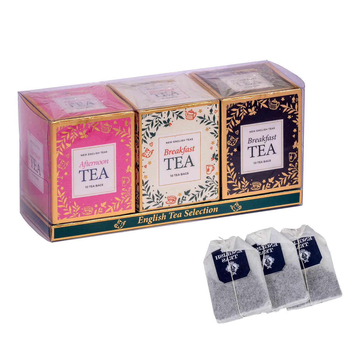 New English Teas Festive Tea Carton Gift Pack - 30 Teabags | Black Tea | Christmas Designs 4