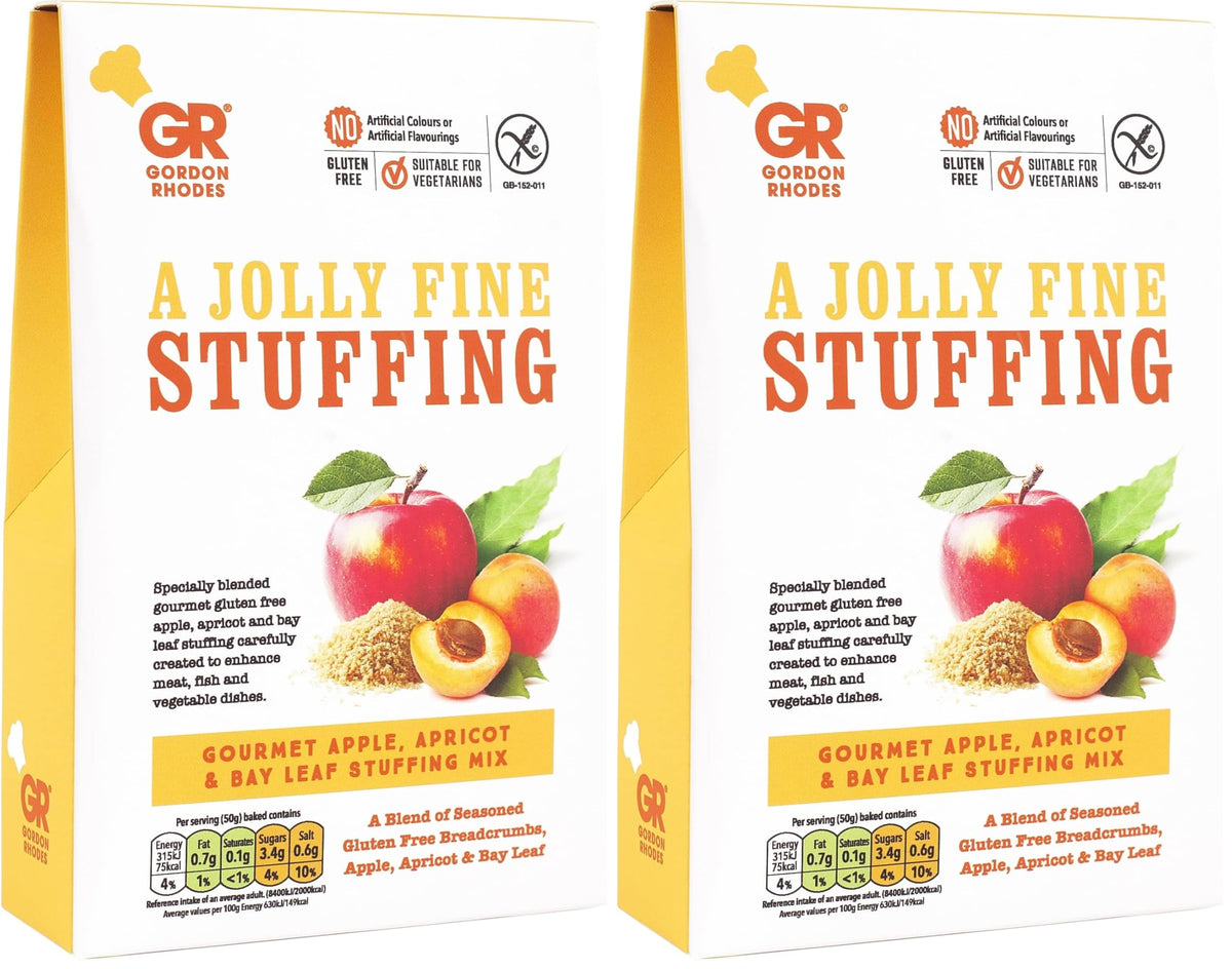 GR Gordon Rhodes Apple and Apricot Stuffing Mix - Gluten Free | Serves 5-6 | 250g