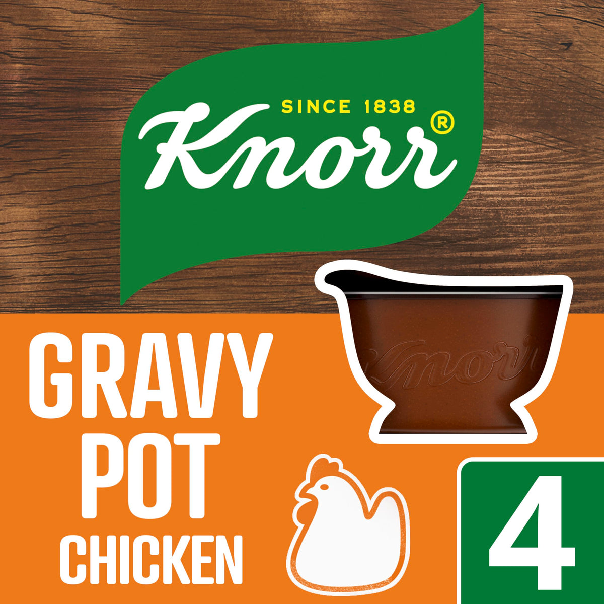 Knorr Chicken Gravy Pot - Rich & Homemade Taste | Gluten-Free | 2x 28g Pots