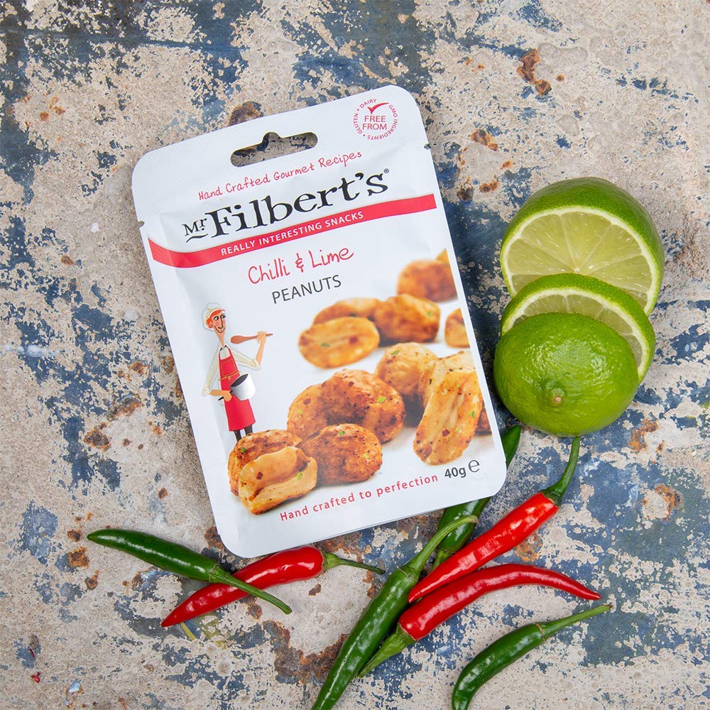 Mr Filbert's Chilli & Lime Peanuts - 20 x 40g Multipack | Vegan, Gluten-Free, Hot Air Roasted 2