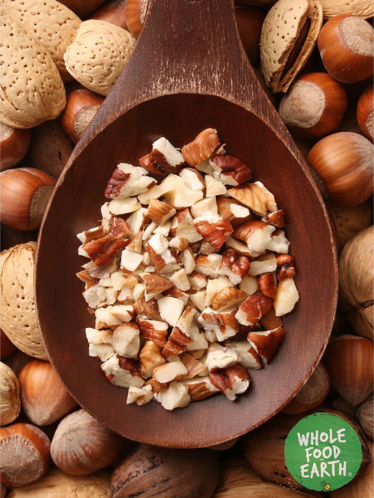 Wholefood Earth Mixed Chopped Nuts - 1kg Bag | GMO Free, Natural Source of Protein & Fibre 4