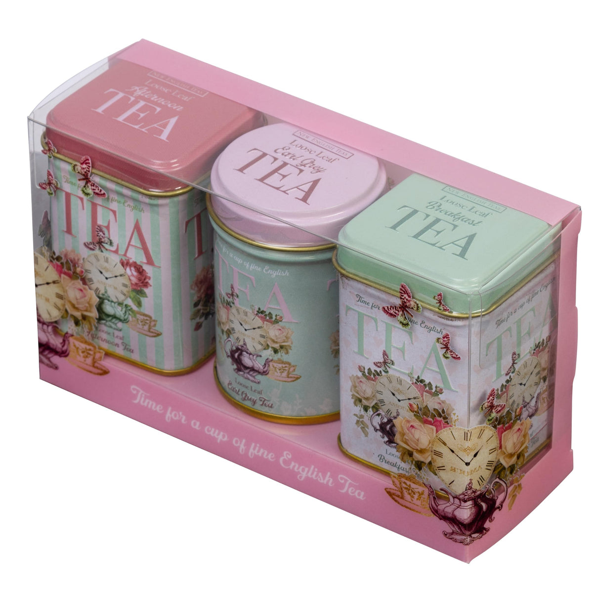 New English Teas Time for Tea Vintage Tea Tins - 70g Loose Leaf Tea Trio 3