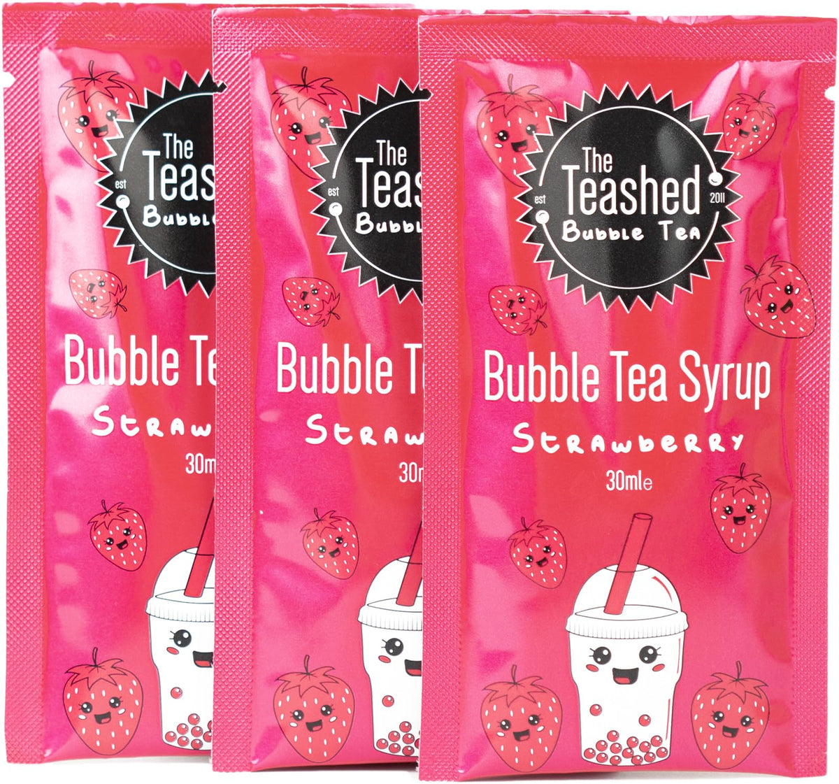 The TeaShed Bubble Tea Kit - 9 Servings | Vegan & Gluten-Free Popping Boba & Syrups 5