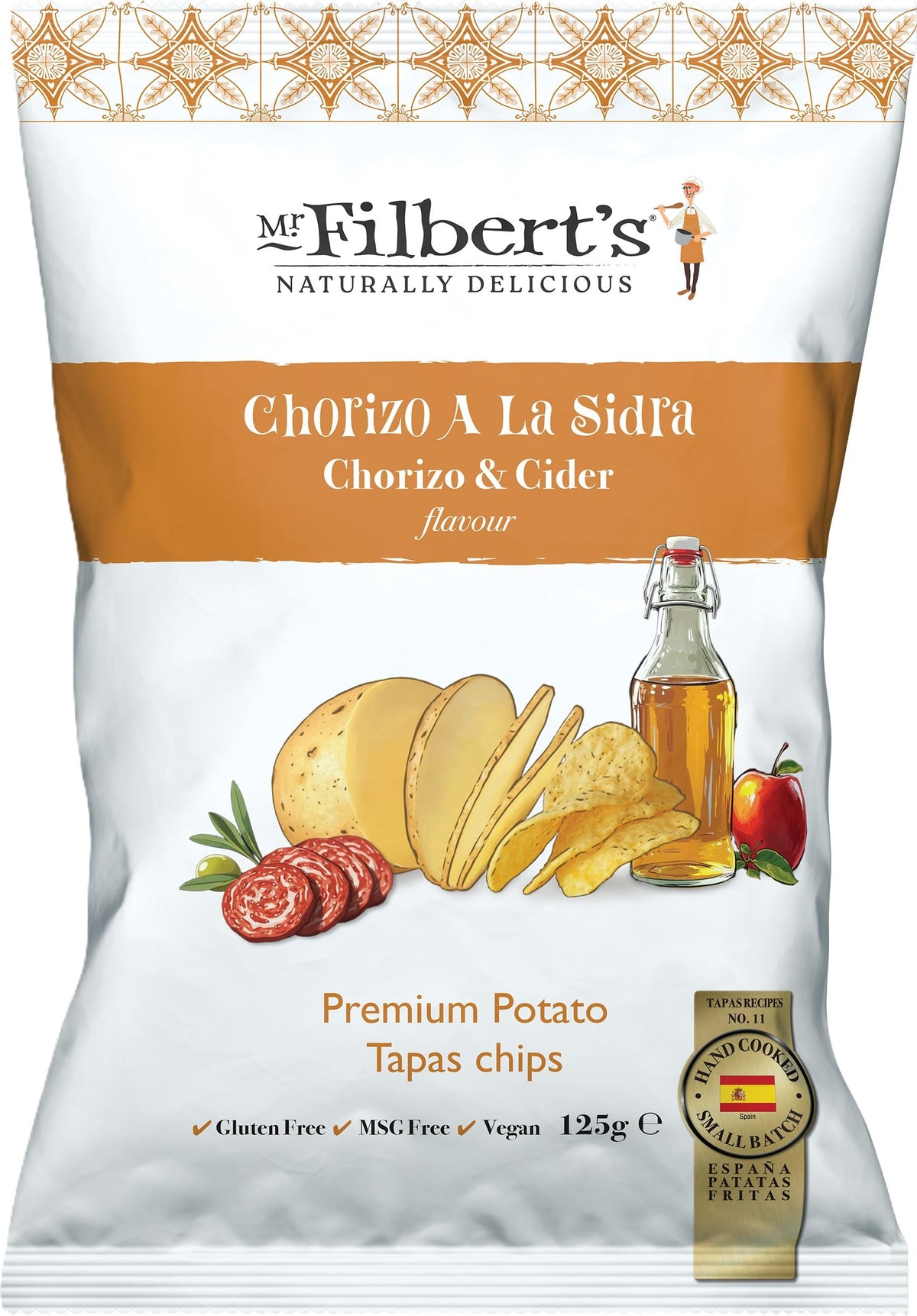 Mr Filbert's Chorizo and Cider Crisps - Hand Cooked | 125g 1