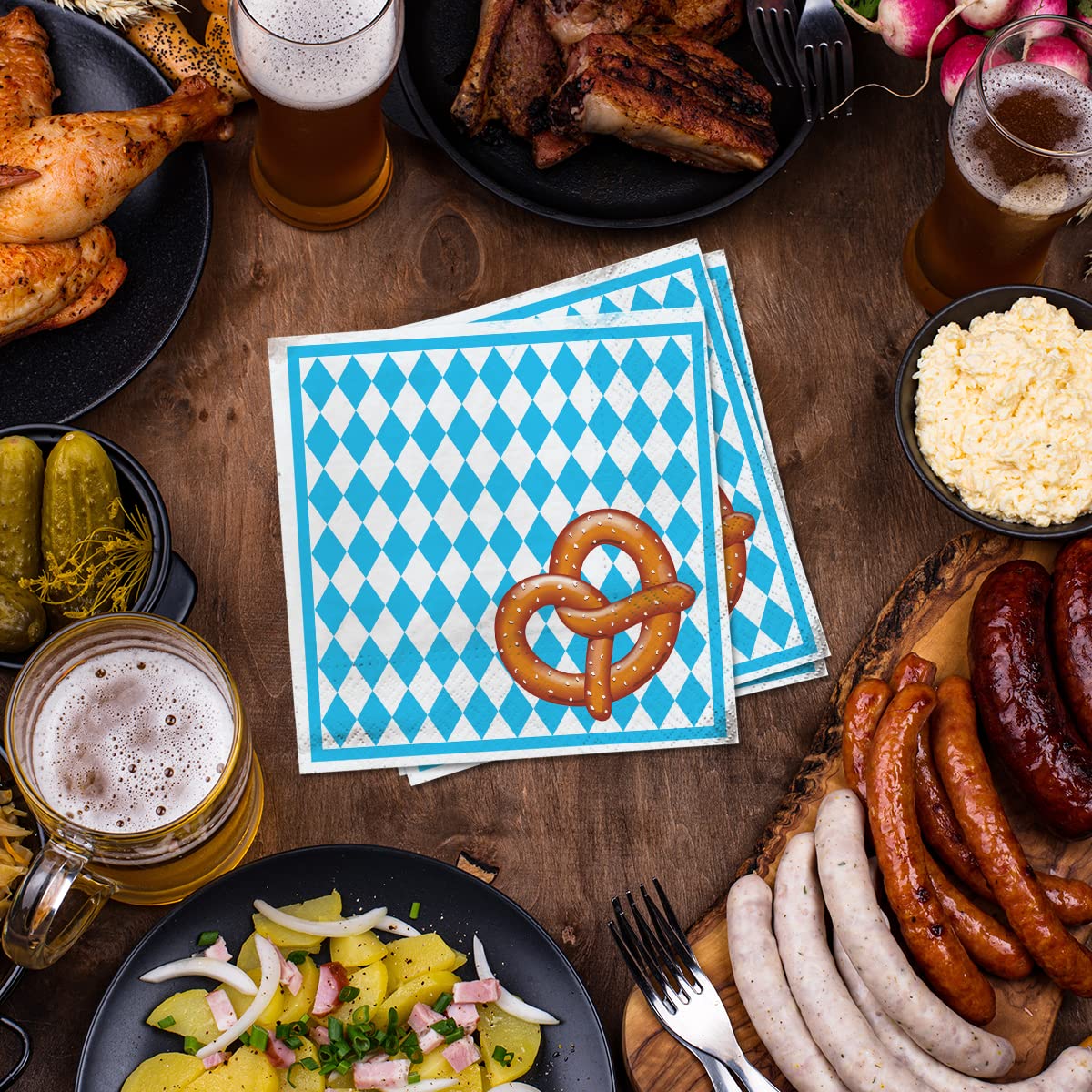 PAW Decor Collection Bavarian Pretzel Napkins - 3-Ply, 33 x 33 cm, 20 Pieces 4