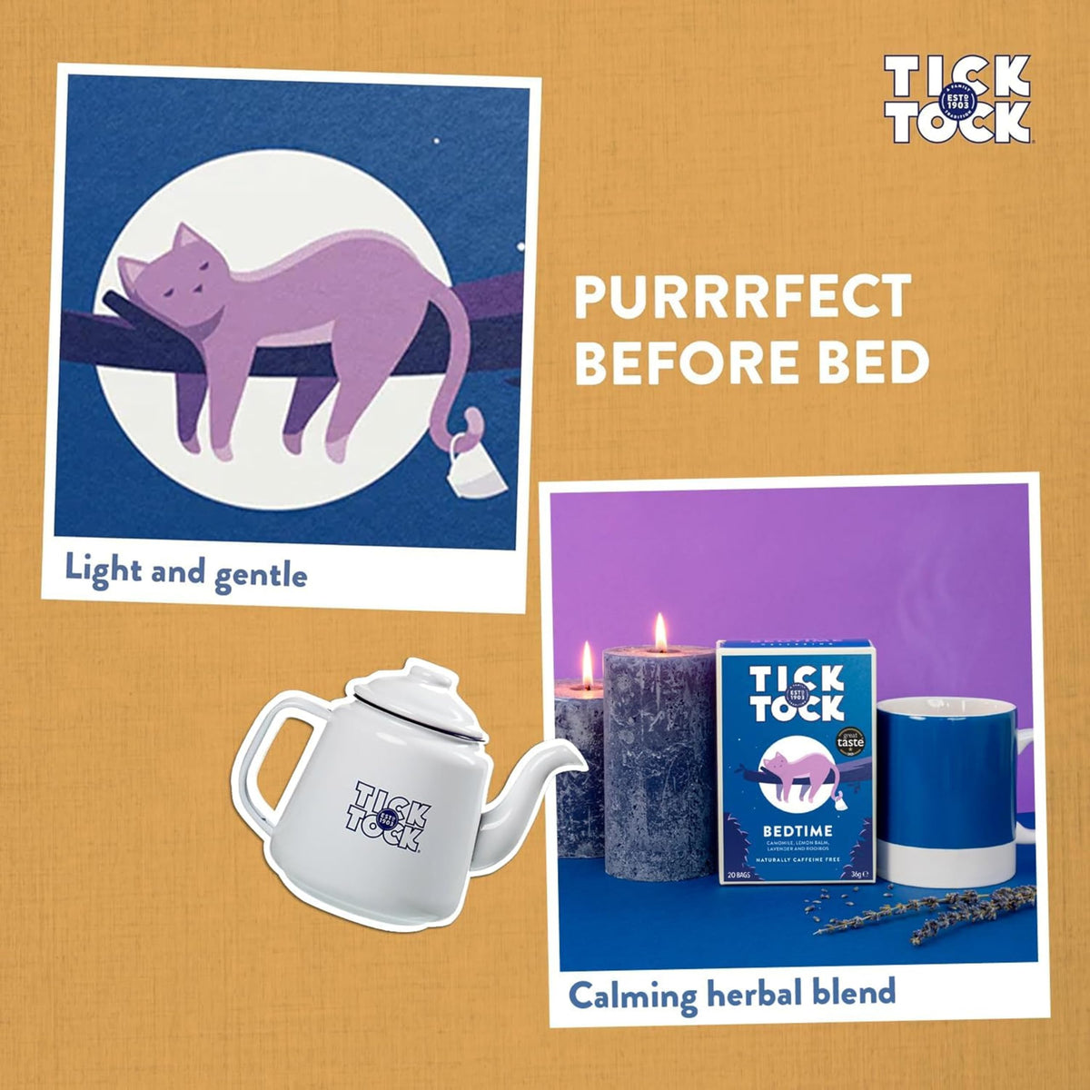 Tick Tock Wellbeing Selection Box - Herbal Tea Gift Set | 3 Flavours | 120 Teabags 5