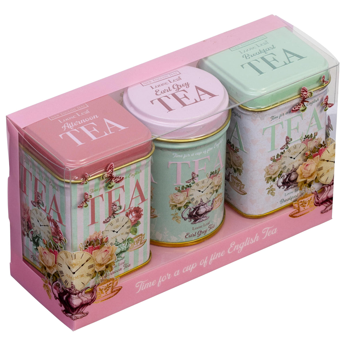 New English Teas Time for Tea Vintage Tea Tins - 70g Loose Leaf Tea Trio 4