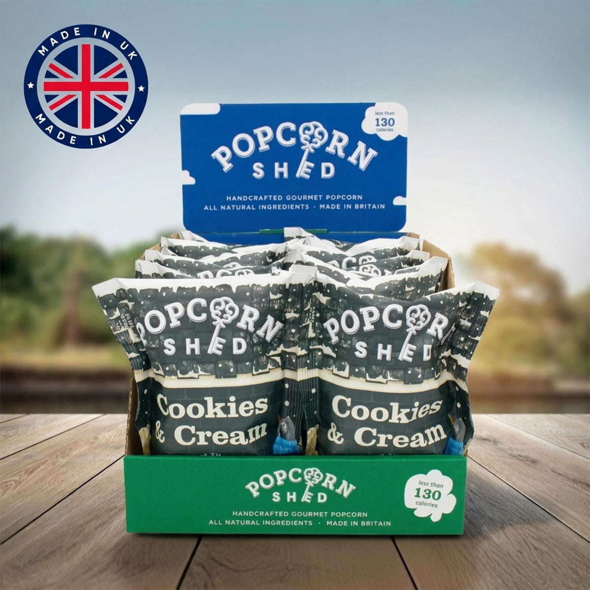 Popcorn Shed Cookies & Cream Gourmet Popcorn - Gluten Free, 16 x 24g Packs 5