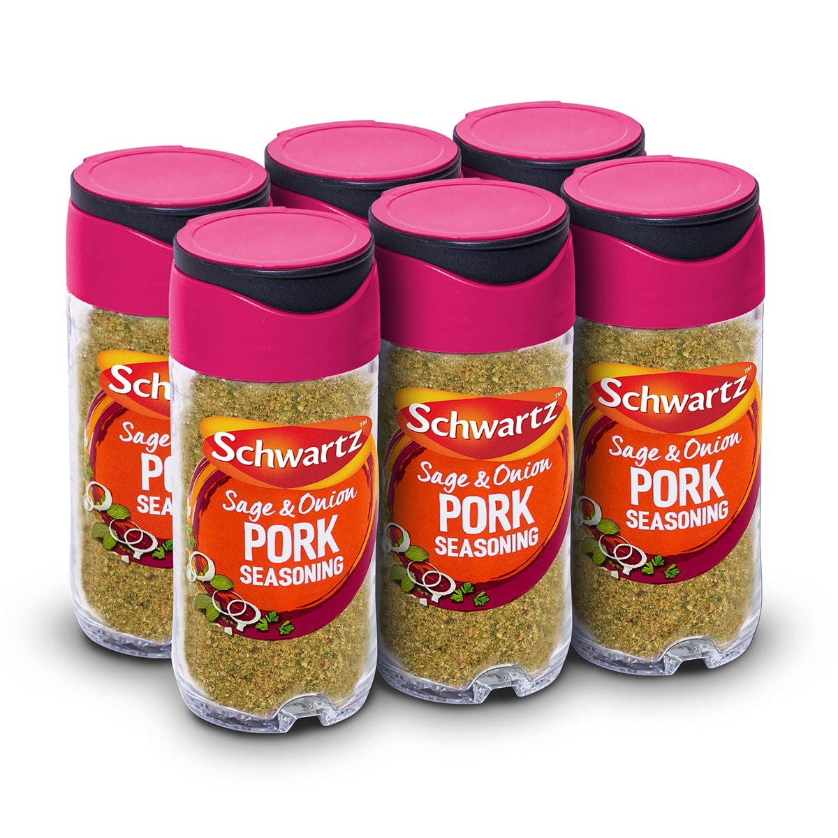 Schwartz Sage & Onion Pork Seasoning - 34g Jar (Pack of 6)