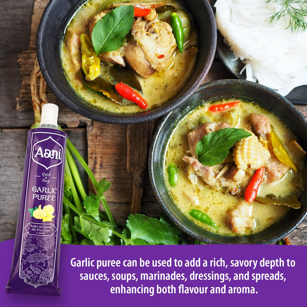 AANI Garlic Puree - 110g | Smooth Consistency | Long Shelf Life