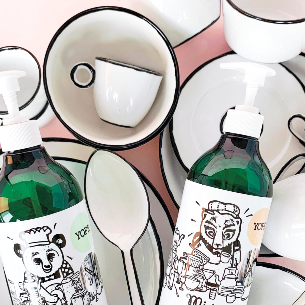 Yope Natural Washing-Up Liquid - Mint & Mandarin Scent | 750 ml | Vegan & Cruelty-Free 4
