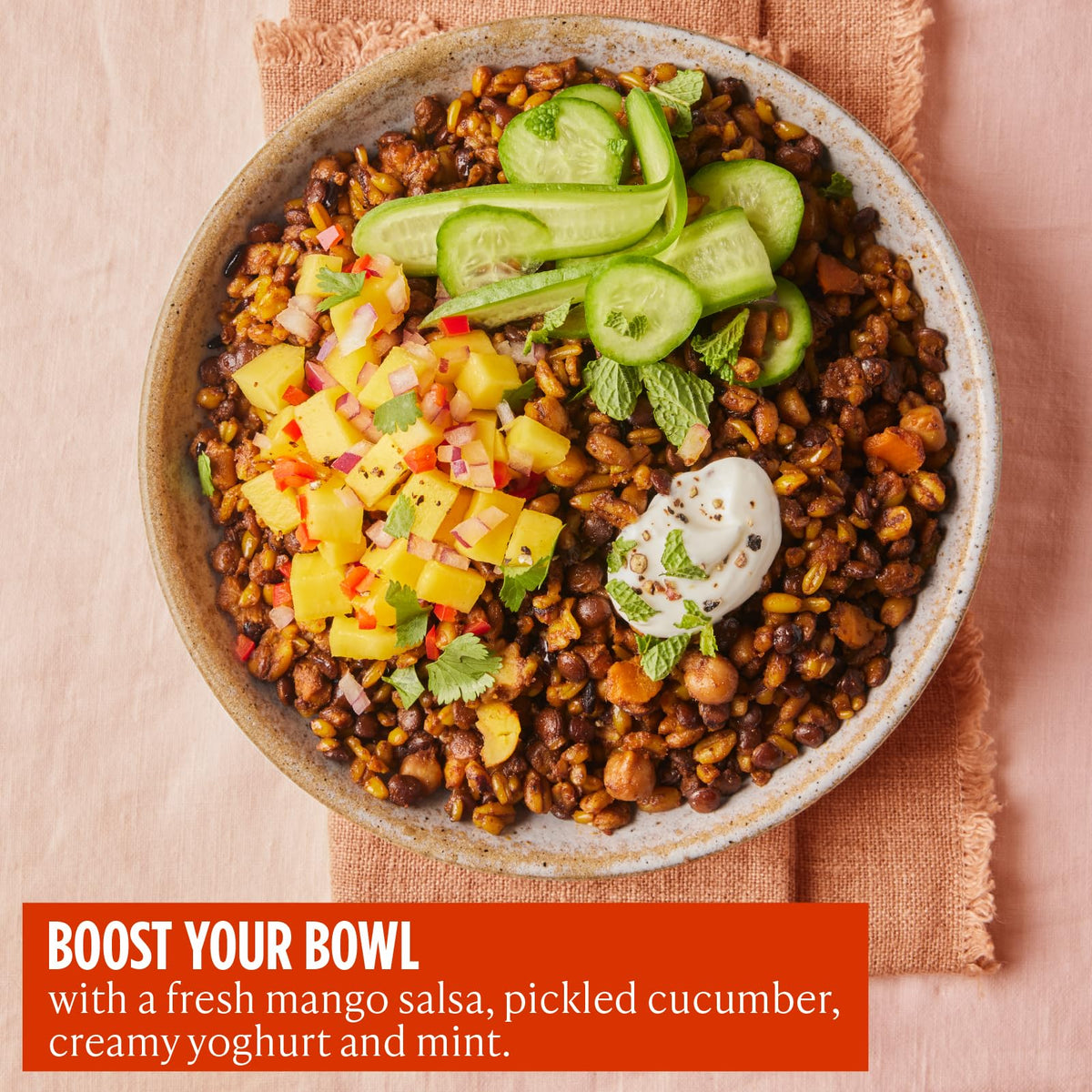Merchant Gourmet Masala Supergrain Bowl - High Protein & Fibre | Vegan Friendly | 220g (Pack of 6) 7