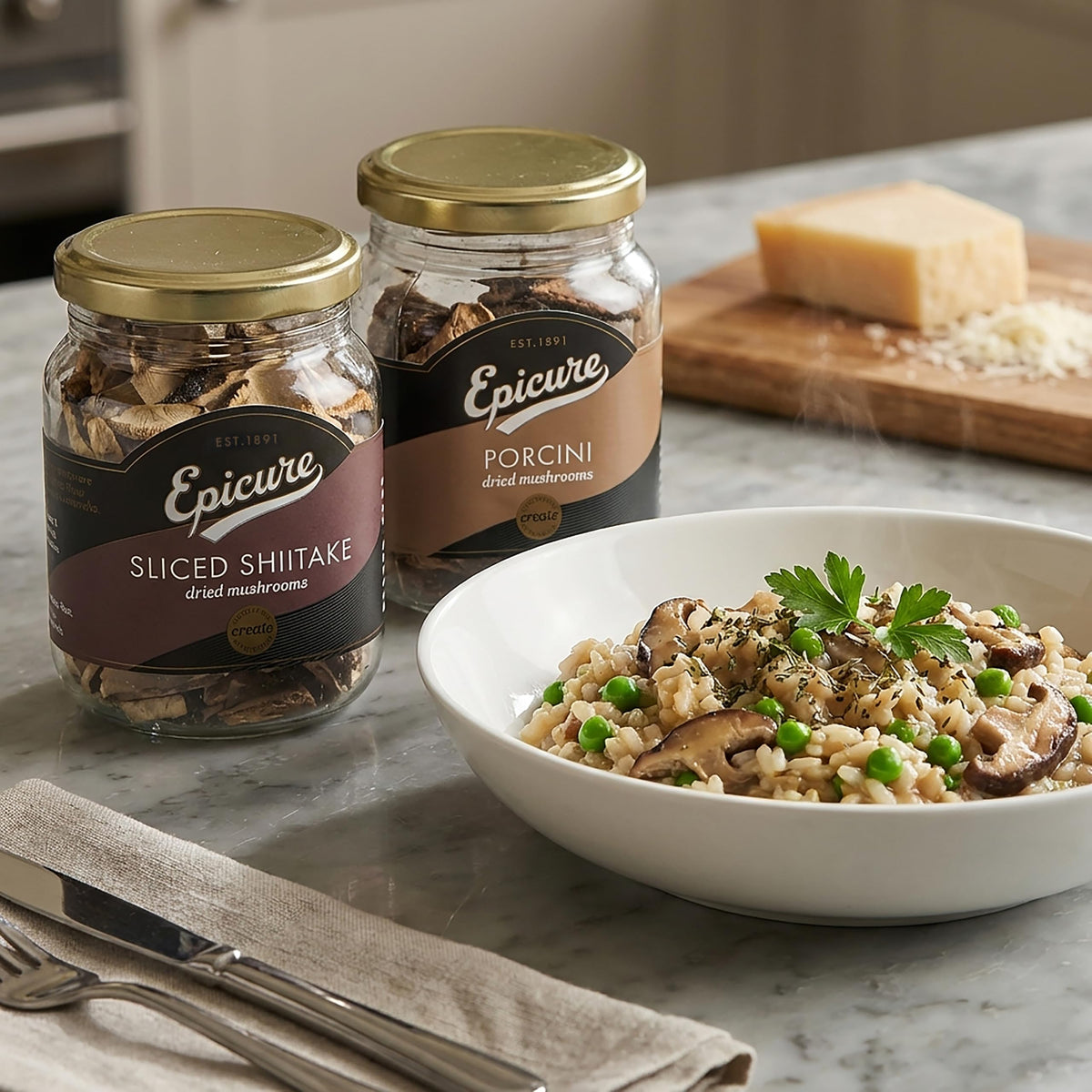 Epicure Sliced Shiitake Dried Mushrooms - Intense Umami Flavour | 30g | Natural Ingredients 3