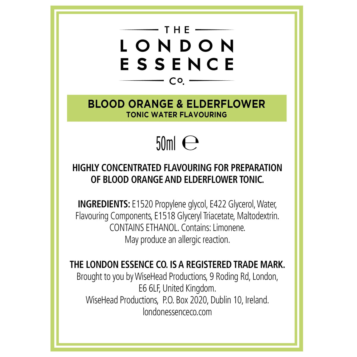 THE LONDON ESSENCE CO. Blood Orange & Elderflower Tonic Water - Pack of 2 5