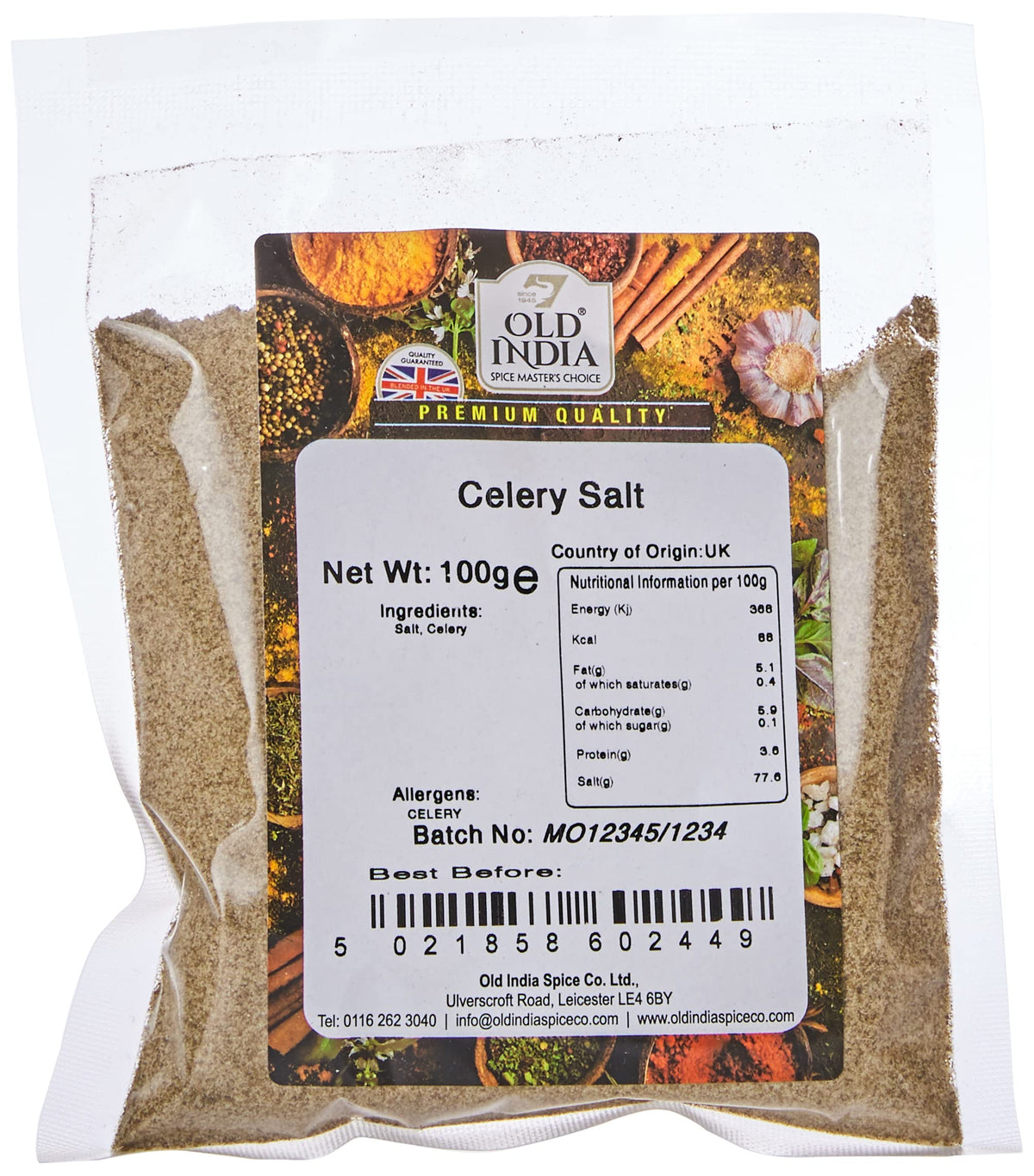 Old India Celery Salt - 100g Natural Seasoning | Additive-Free | GMO-Free 1