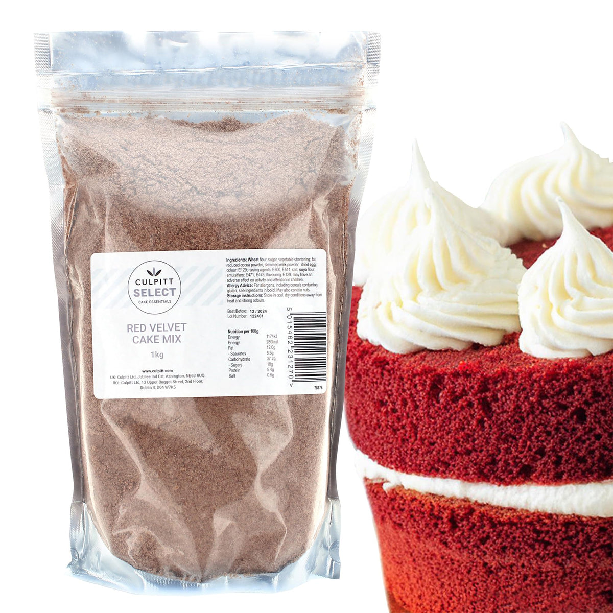 Culpitt Select Red Velvet Cake Mix - 1kg | Easy to Make | Bakes in 20 Minutes