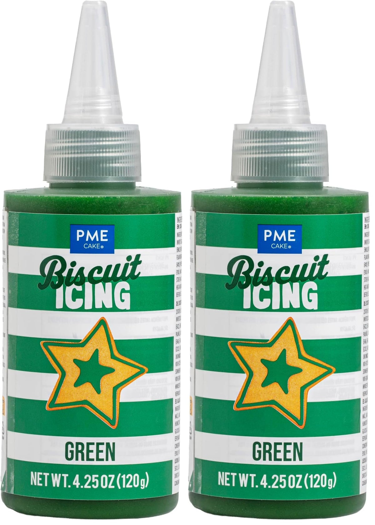 PME Cake Icing - Green Ready-to-Use Biscuit Icing | 120ml (Pack of 2)