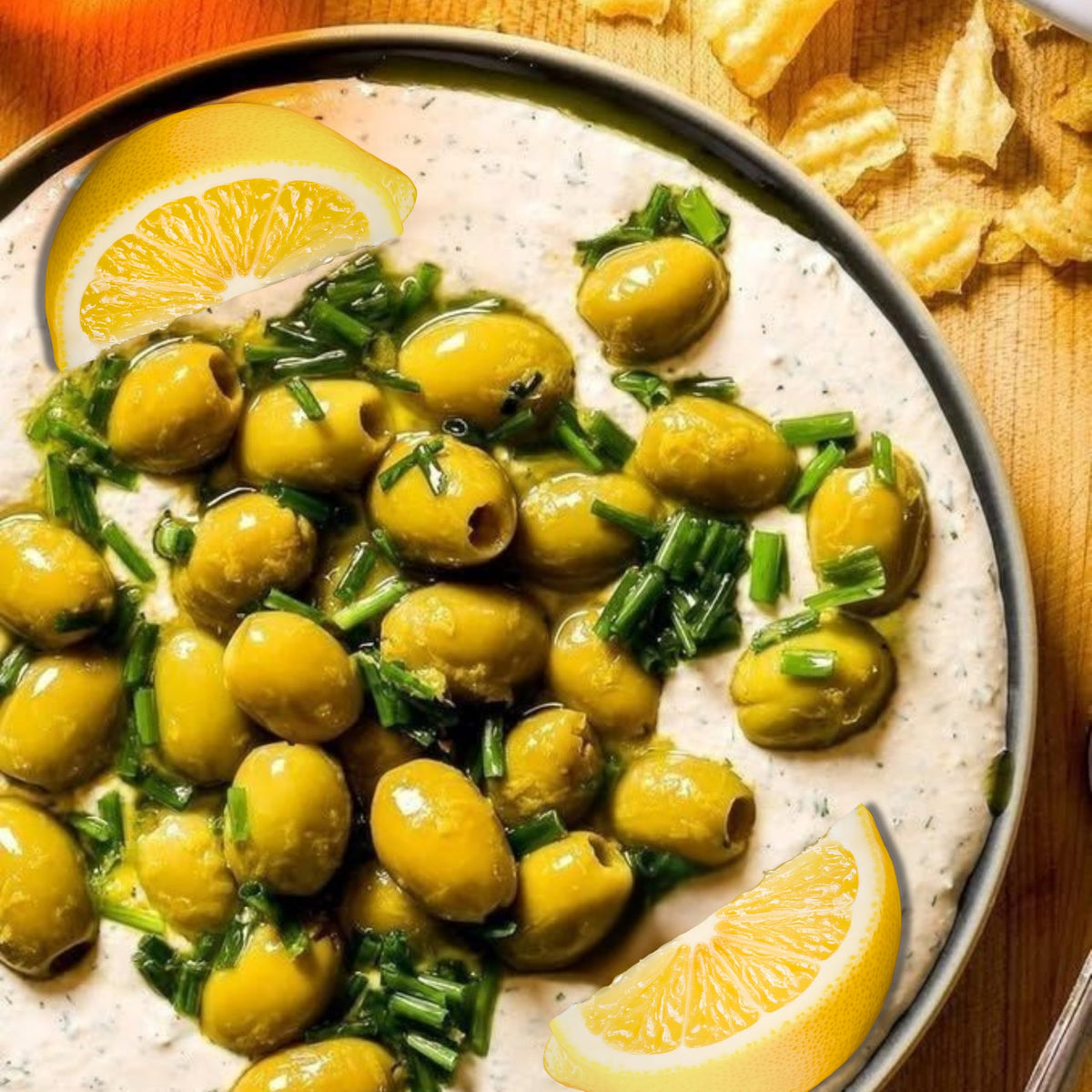 Olive's Earth Greek Green Pitted Olives Stuffed with Lemon - 4 x 200g Pack