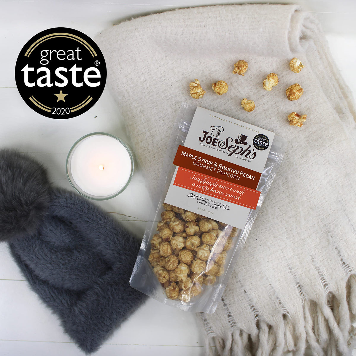Joe & Seph's Maple Syrup & Roasted Pecan Gourmet Popcorn - 80g Bag | Gluten Free | Vegetarian 4