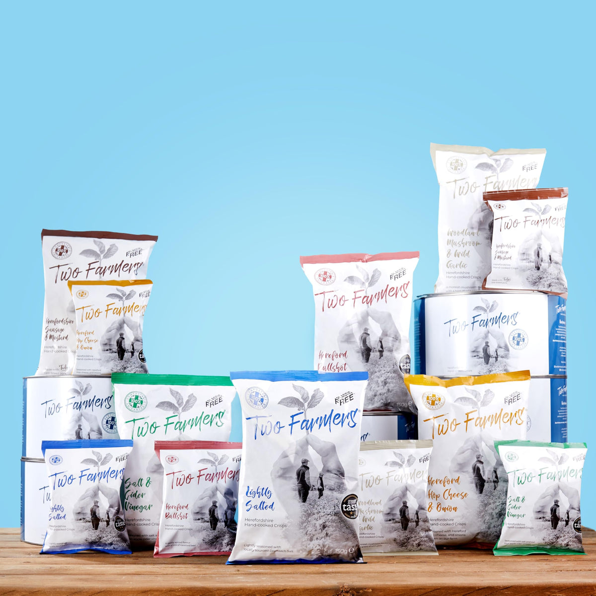 Two Farmers Herefordshire Sausage & Mustard Hand Cooked Crisps - Gluten Free | 24 x 40g Packs 5