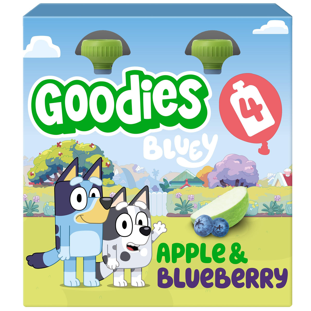 Goodies Bluey Apple & Blueberry Fruit Pouches - 1 of 5 a Day | 100% Fruit | No Added Sugar