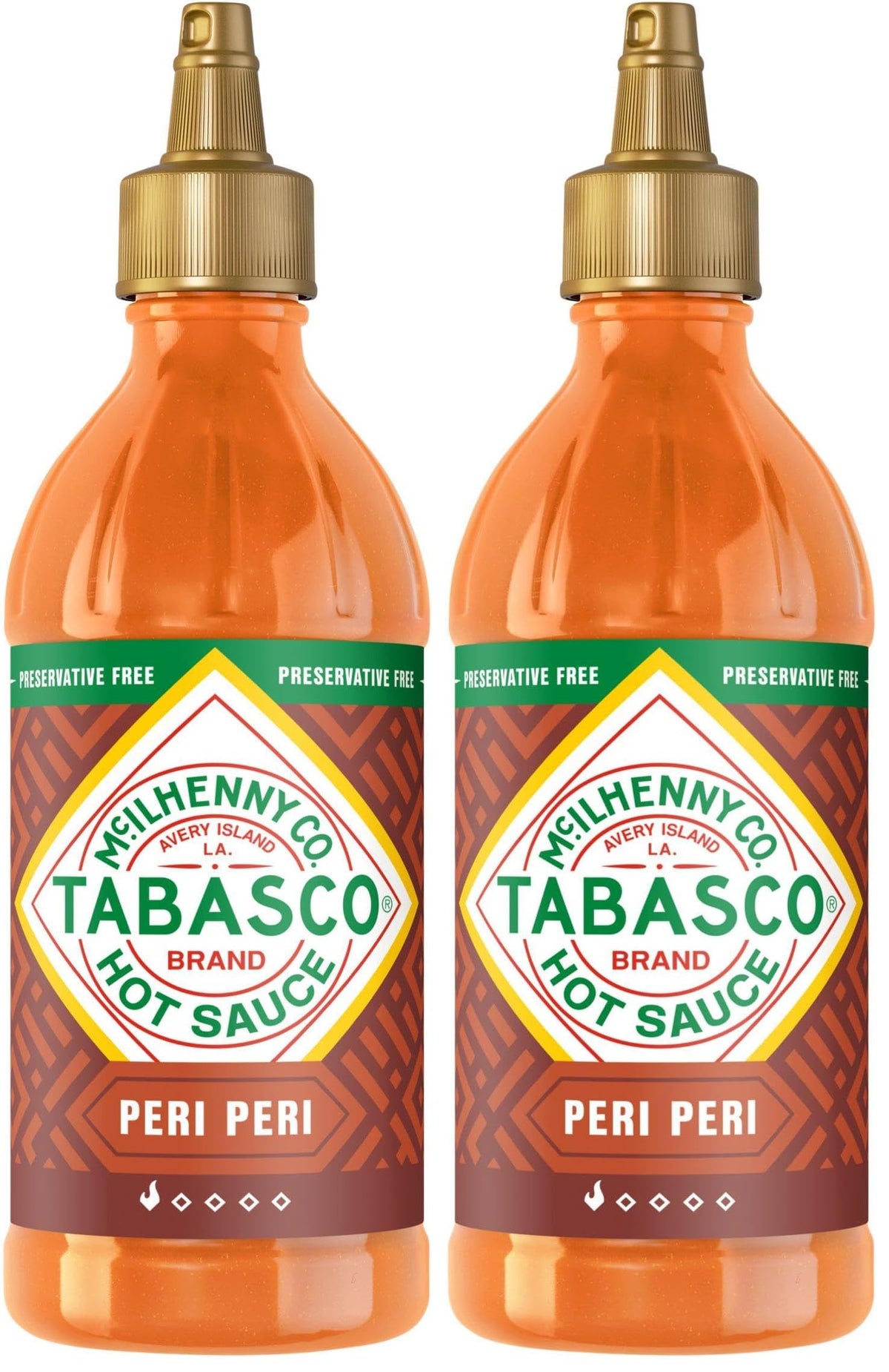 Tabasco Peri Peri Sauce - Tangy Citrus Heat, Gluten-Free, Vegan | 256ml (Pack of 2)