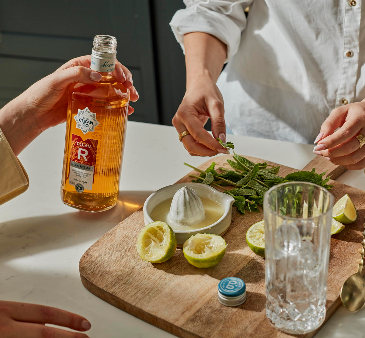 Clean Co Clean R Golden Spiced Non-Alcoholic Rum Alternative - 70cl Bottle, 0.4% ABV 3