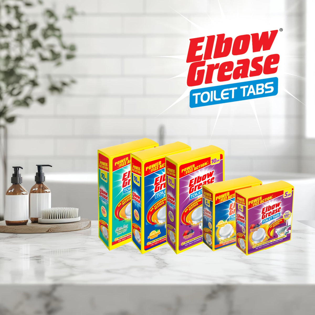 Elbow Grease Toilet Cleaner Tabs - Lemon Fresh Scent, 5 Count 6