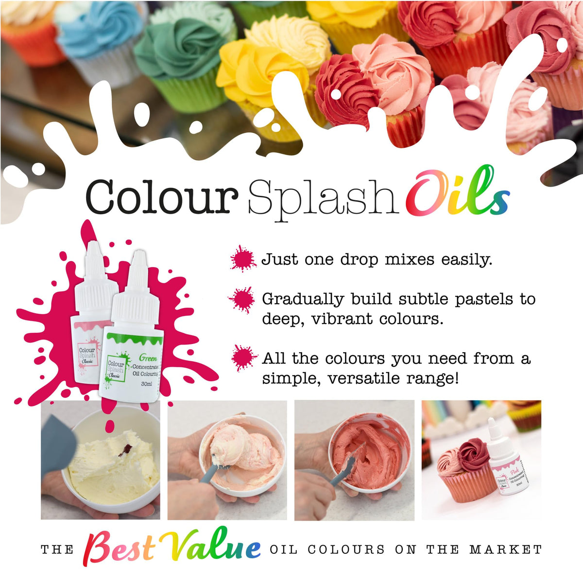 Colour Splash Oil Based Food Colouring - Red | 30ml Bottle 4