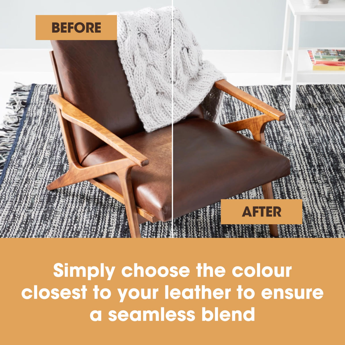 Furniture Clinic Leather Recolouring Balm - Restores Faded & Scratched Leather | 16 Colours Available | 250ml Cream 4