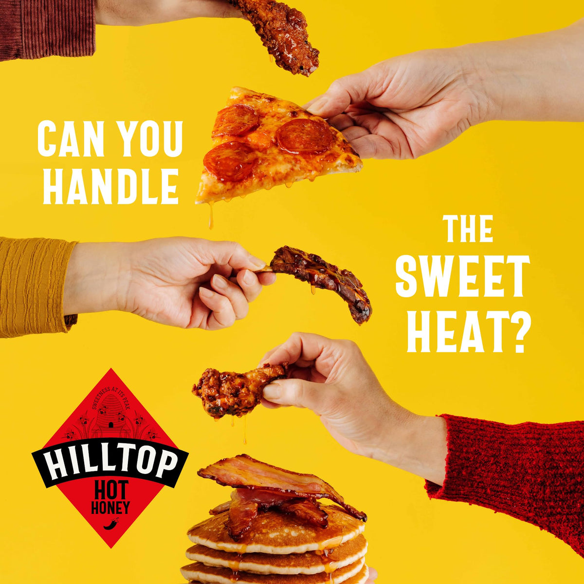 Hilltop Honey Hot Honey - Sweet Heat Infusion | 720g Pack of 2 3