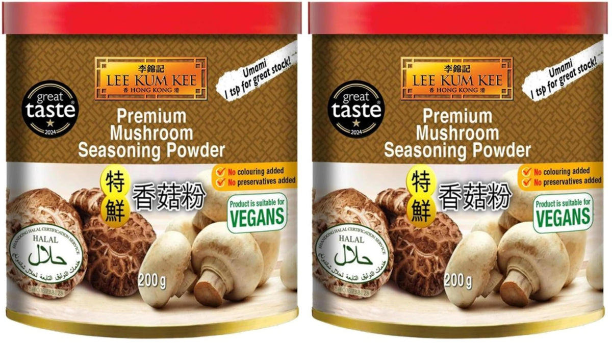 Lee Kum Kee Premium Mushroom Seasoning Powder - Umami Boost | 200g Pack of 2 1