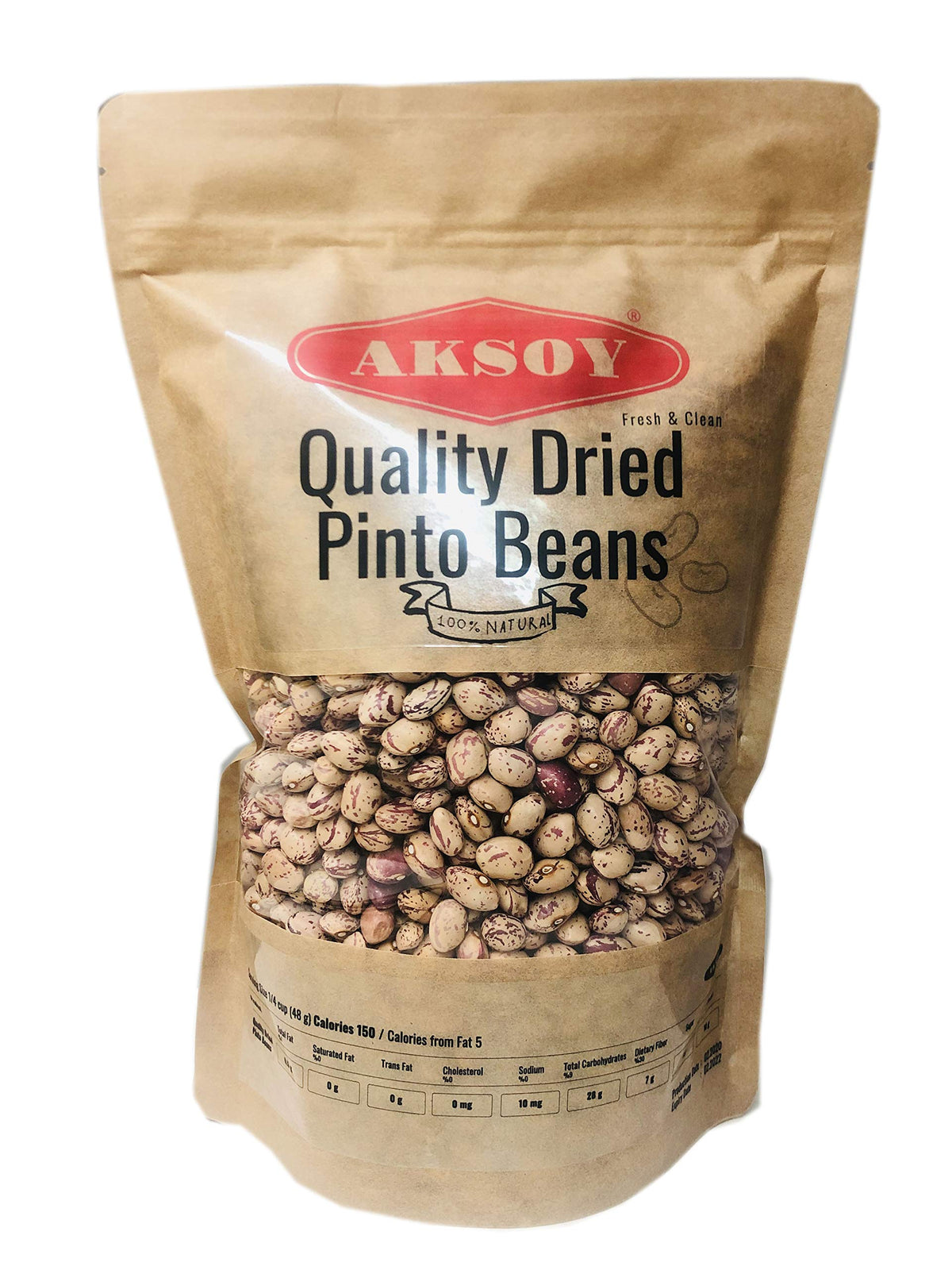 AKSOY Wholefoods Dried Pinto Beans - 1.25kg Bag | Rich in Protein & Fiber