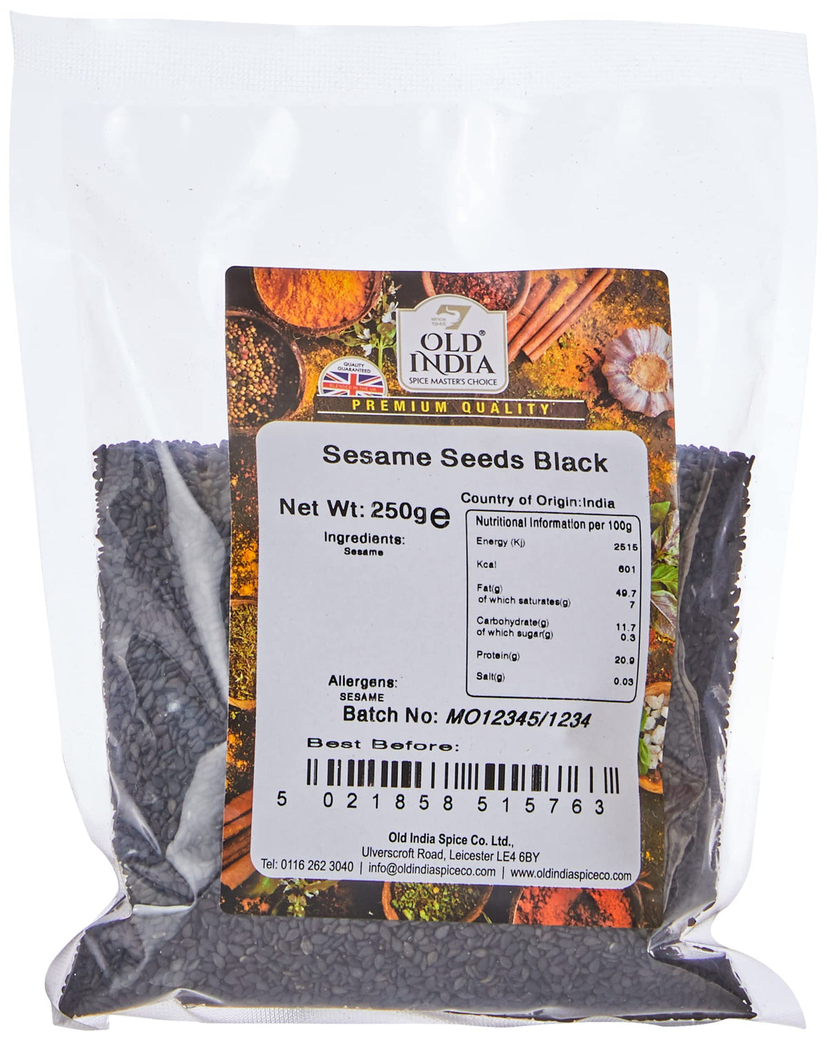 Old India Black Sesame Seeds - 250g