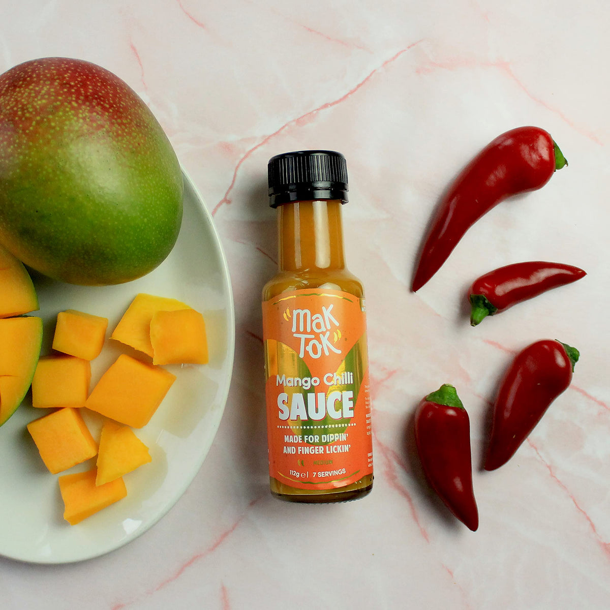 Mak Tok Mango Chilli Sauce - Authentic Malaysian Flavour, Vegan Friendly, 112g 4