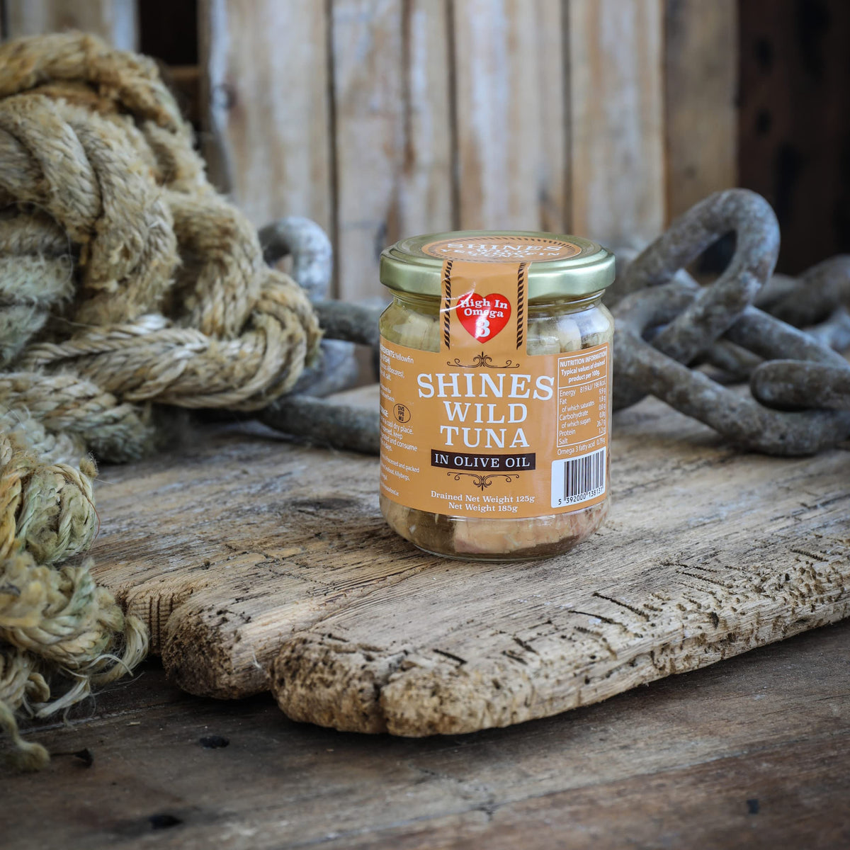 Shines Wild Yellowfin Tuna in Olive Oil - 3 x 185g Glass Jars - High Protein | Low Carb | Omega 3 4