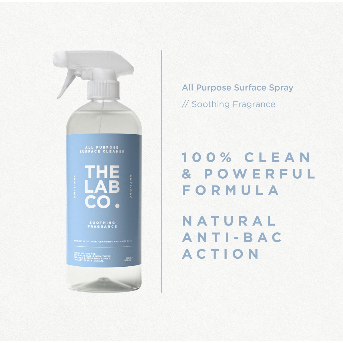 The Lab Co. Antibacterial All Purpose Cleaner - 750ml | Multi Surface, Streak Free, Pet Friendly 5