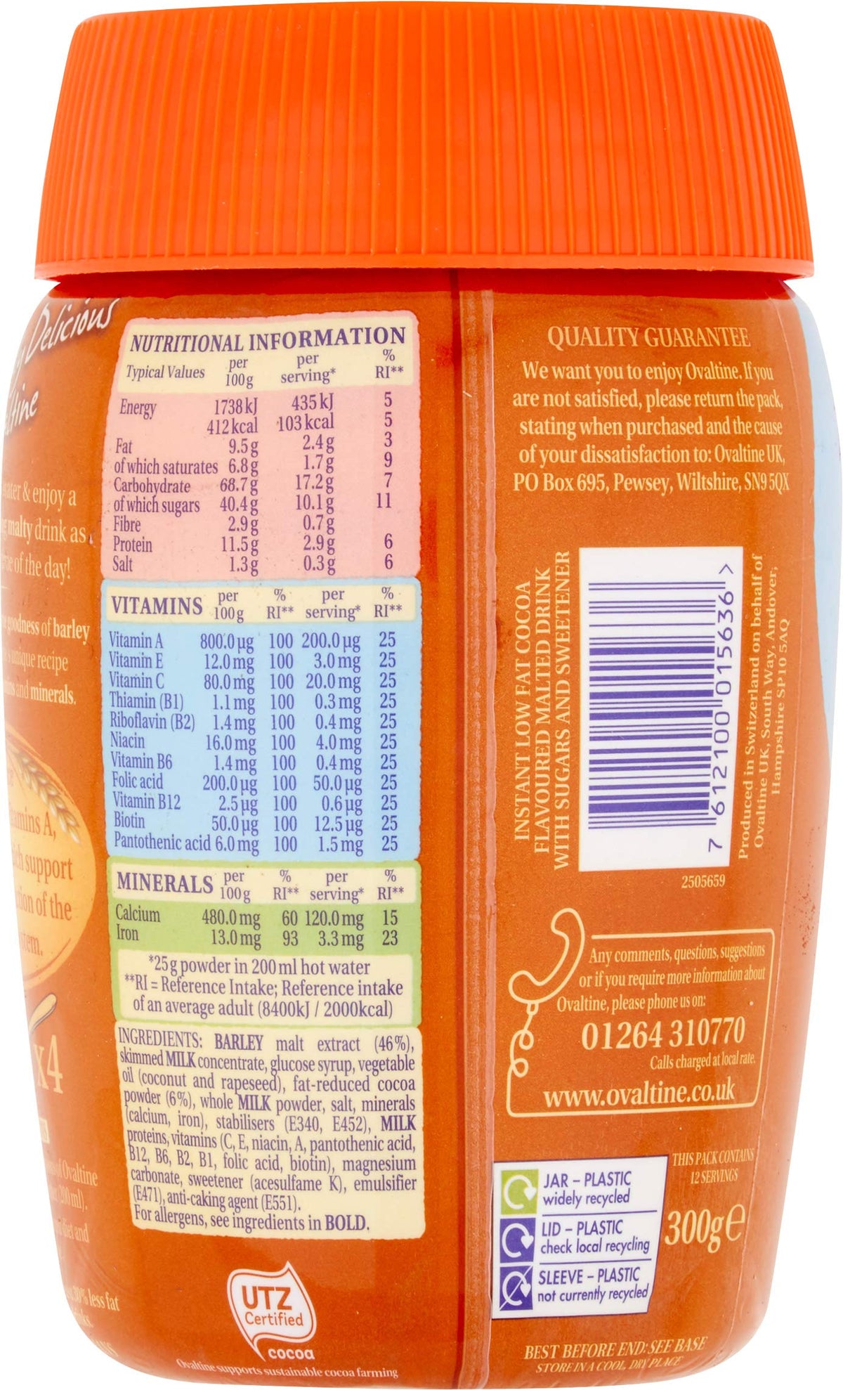 Ovaltine Original Light Malted Drink - Low Fat, Source of Iron & Vitamins 3
