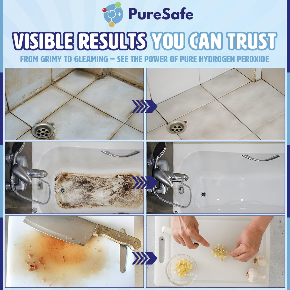 Pure Safe Hydrogen Peroxide 3% Solution - Multi-Surface Cleaner | 500ml | Made in UK 5
