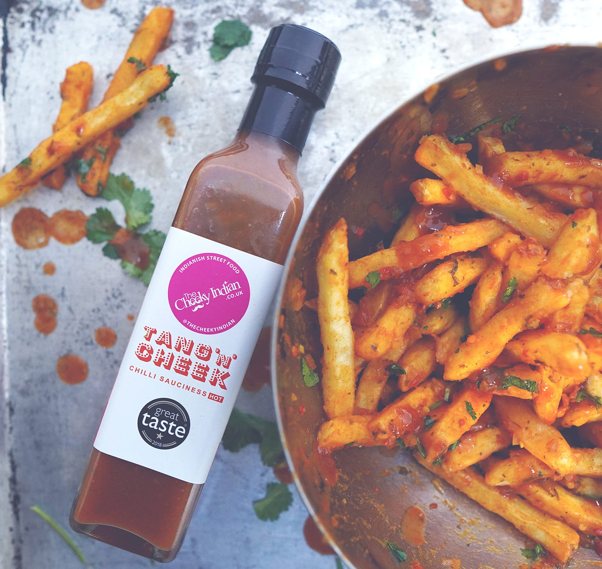 THE CHEEKY INDIAN Tang 'n' Cheek Hot Sauce - Ideal for Kebabs & BBQ | 220g 4