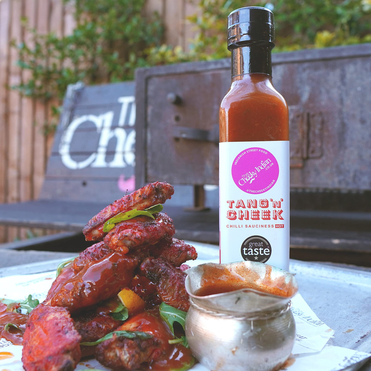 THE CHEEKY INDIAN Tang 'n' Cheek Hot Sauce - Ideal for Kebabs & BBQ | 220g 3