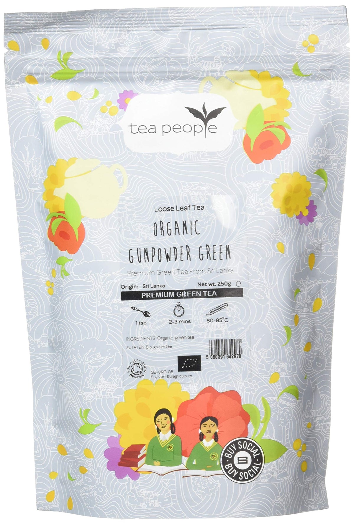 Tea People Organic Gunpowder Green Tea - 250g Loose Leaf
