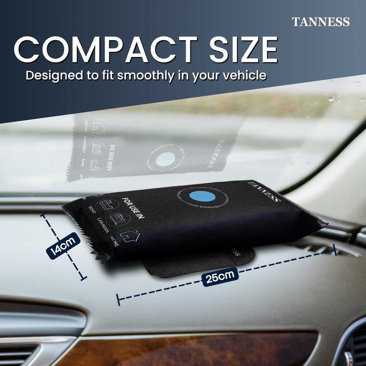 TANNESS Moisture Absorber - 1kg Silica Gel Bag | Reusable | Odor Control