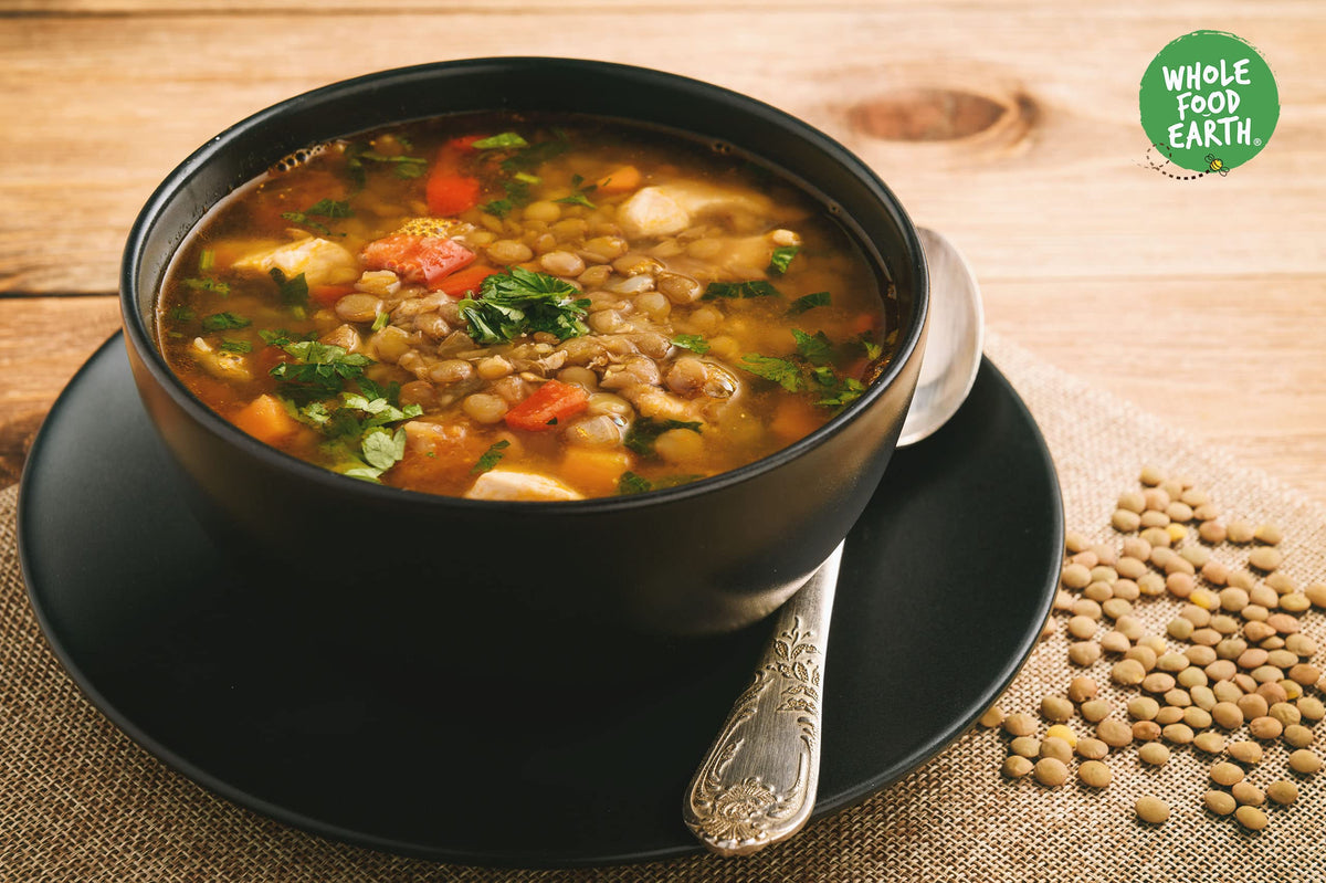 Wholefood Earth Green Lentils - High Fibre, Natural, GMO-Free | 1 kg 3